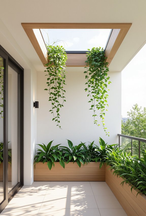 skylight planters for greenery