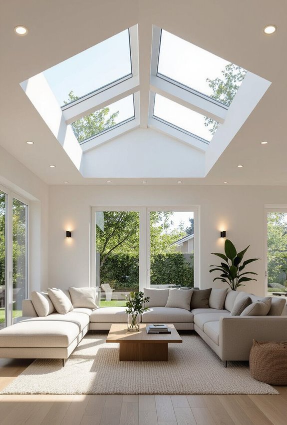skylights maximize natural light