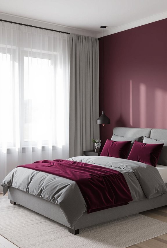 slate and burgundy luxe