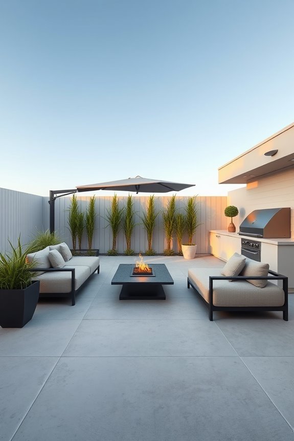 sleek and sophisticated outdoor space
