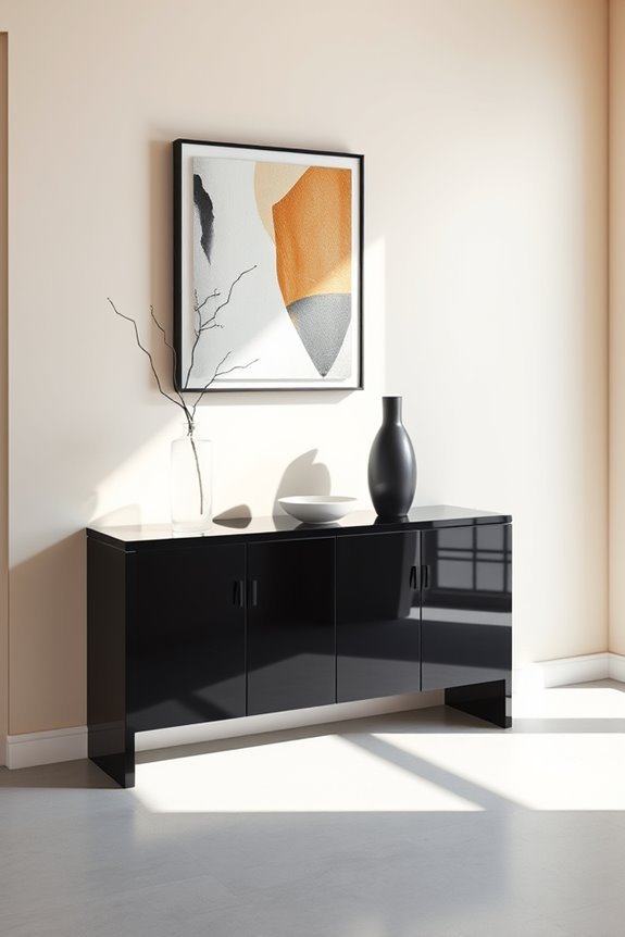 sleek black console design