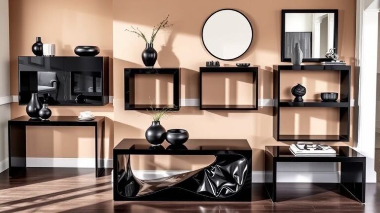 sleek black console designs