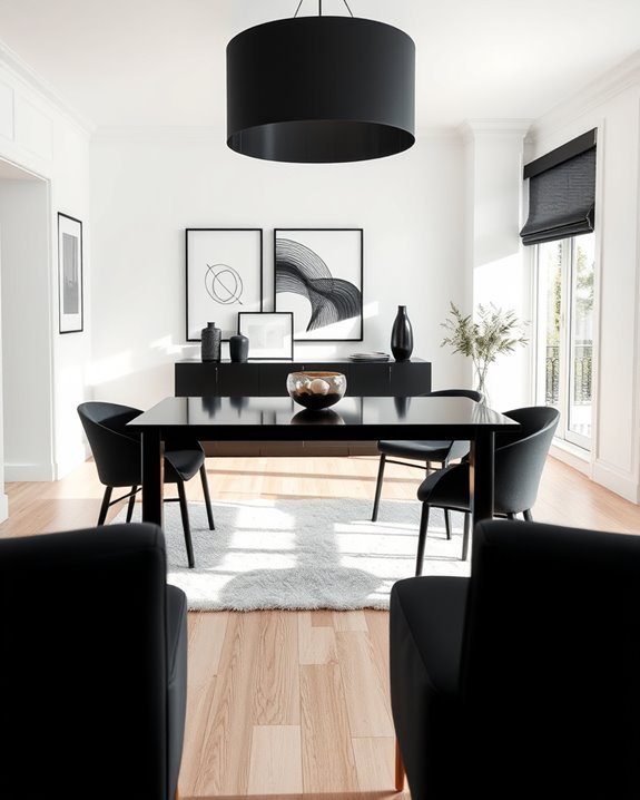 sleek black furniture sophistication