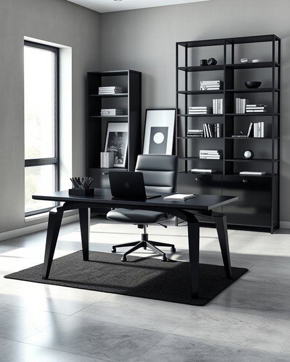 sleek black furniture sophistication