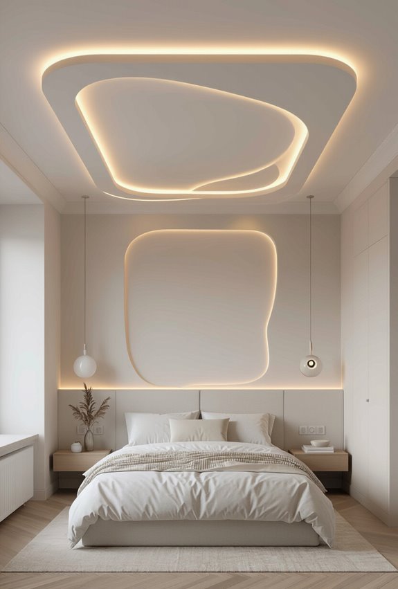 sleek ceiling led grooves