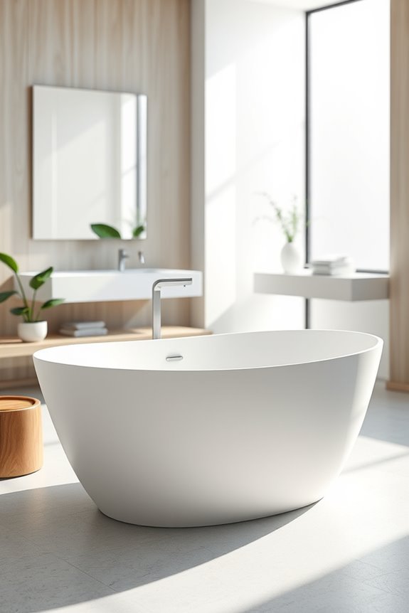 sleek compact modern tubs