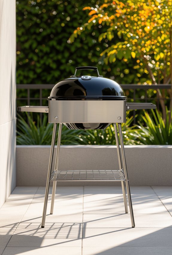 sleek compact weather resistant grilling stand