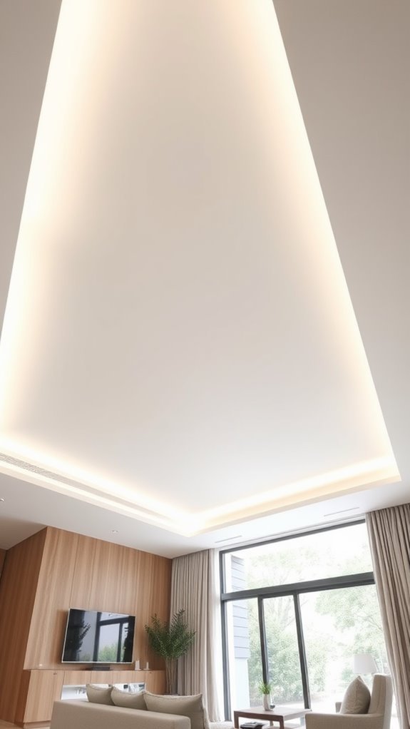 sleek contemporary ceiling designs