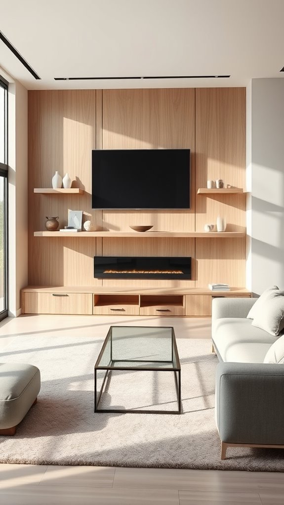 sleek contemporary minimalist shelving