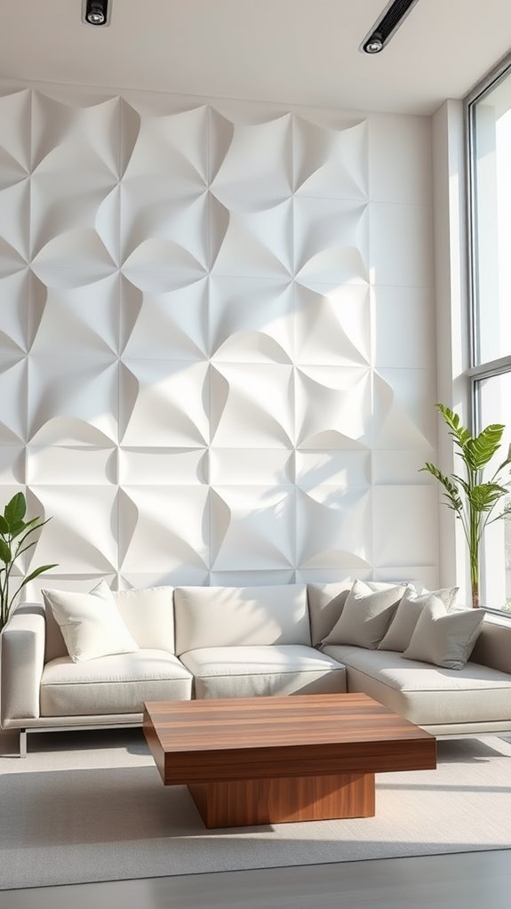 sleek contemporary wall design