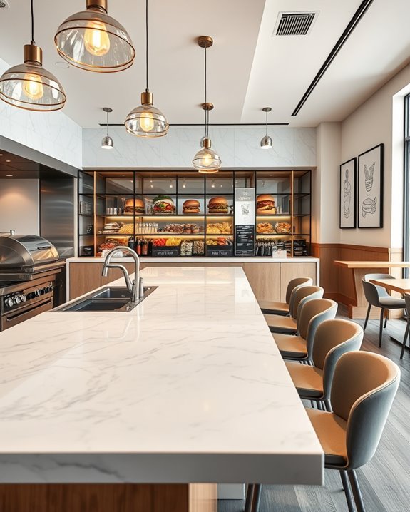 sleek durable countertop finishes