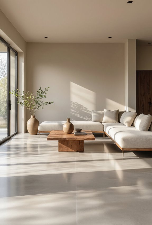 sleek durable heated polished floors