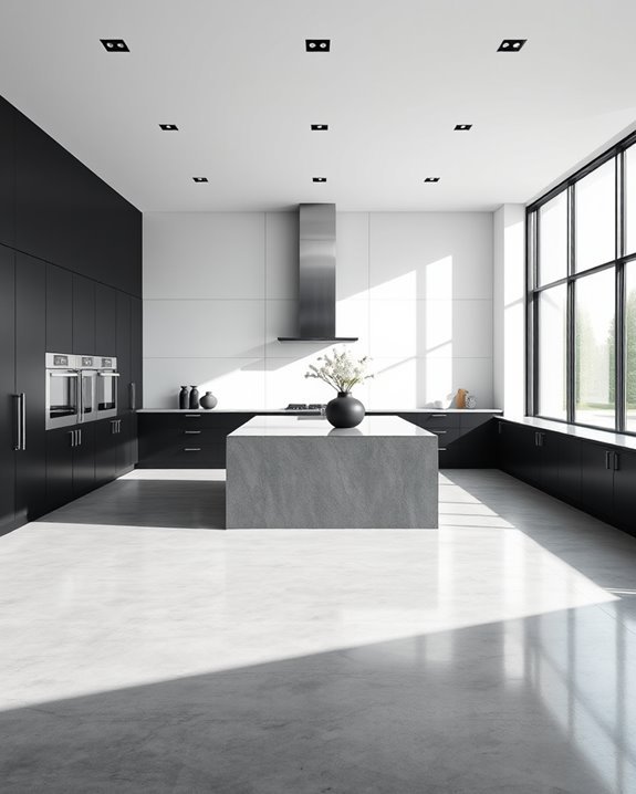 sleek durable kitchen flooring