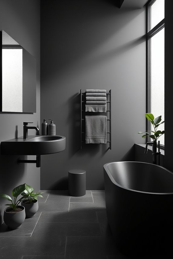 sleek durable matte black fixtures