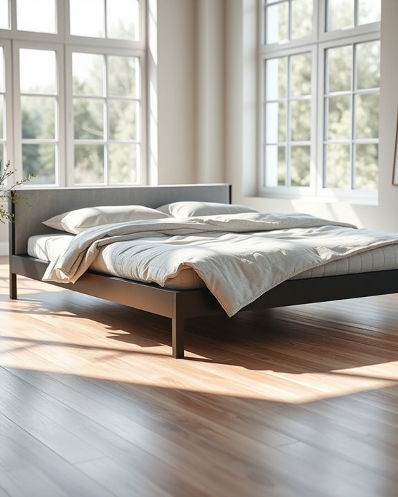 sleek durable metal bed