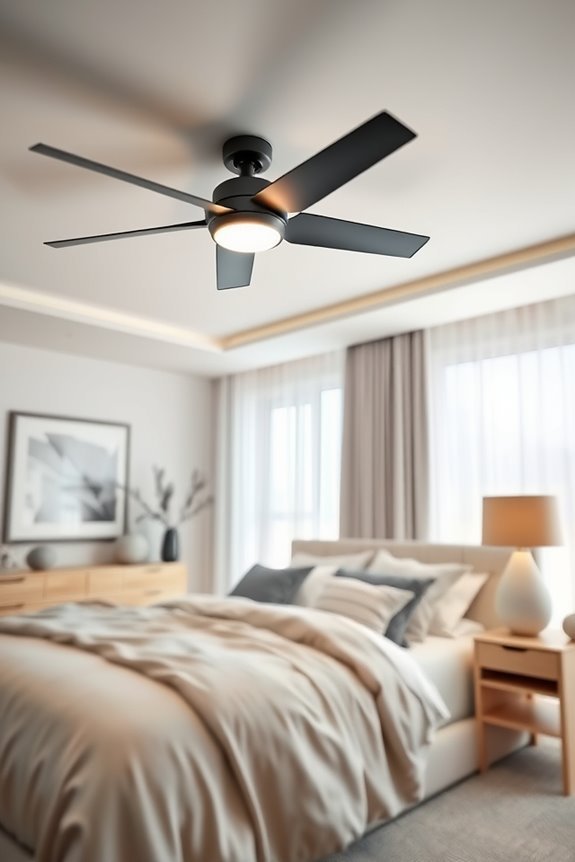 sleek energy efficient ceiling fan