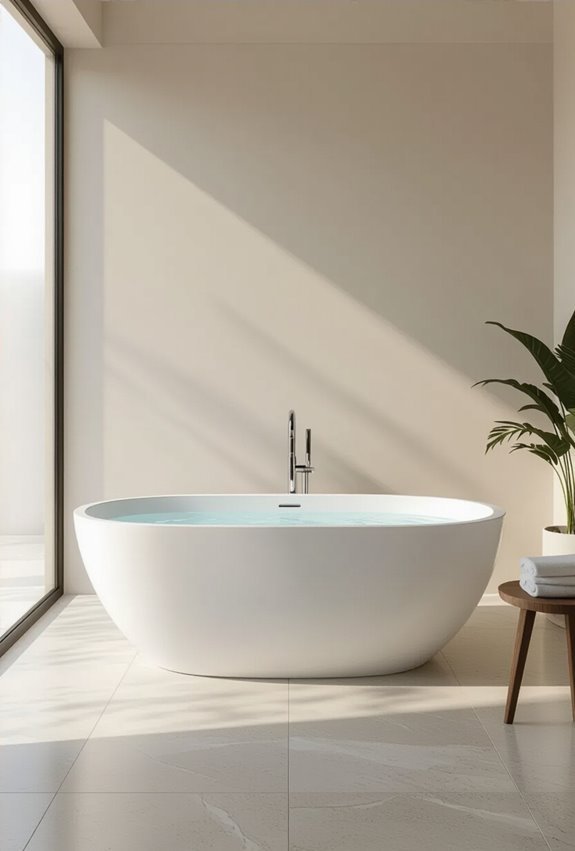 sleek ergonomic freestanding tubs