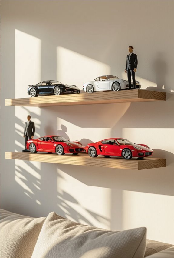 sleek floating collectible display
