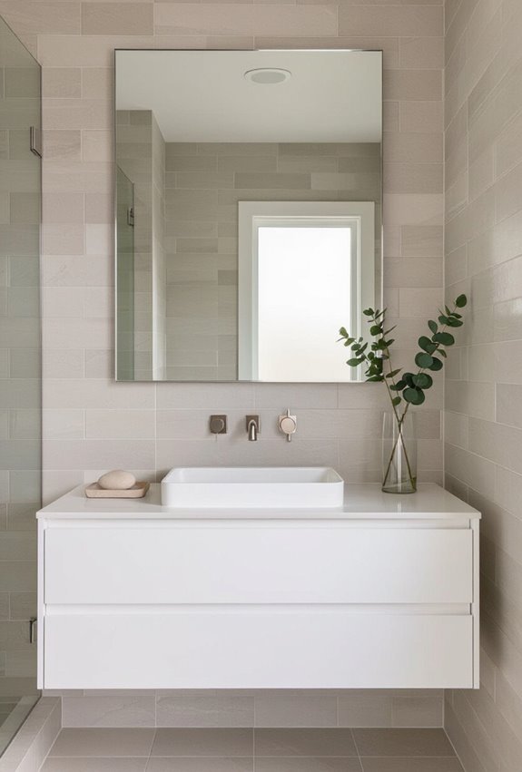 sleek frameless tempered mirror