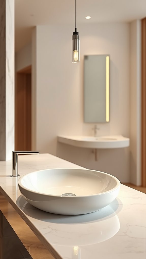 sleek functional bathroom design