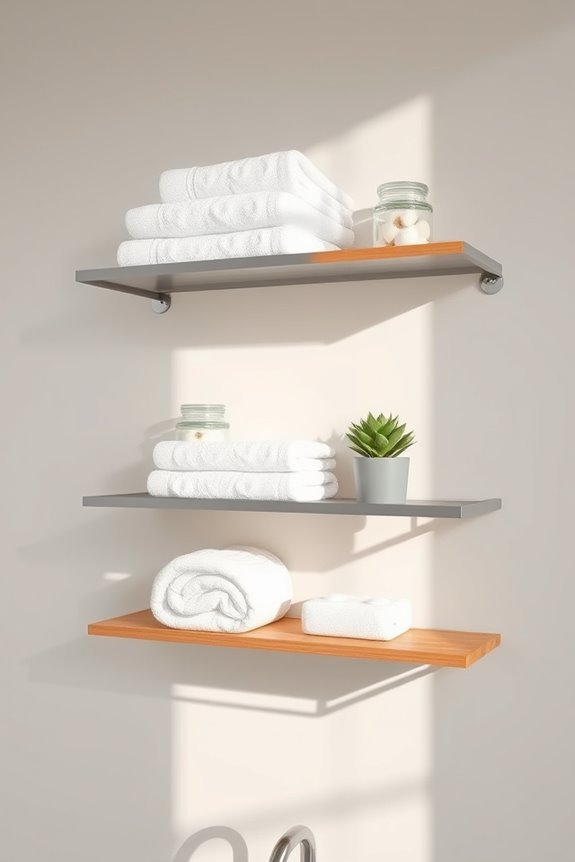 sleek functional bathroom organization
