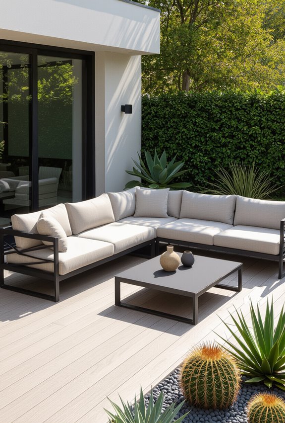 sleek functional minimal outdoor furniture