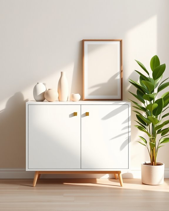 sleek functional minimalist cabinets