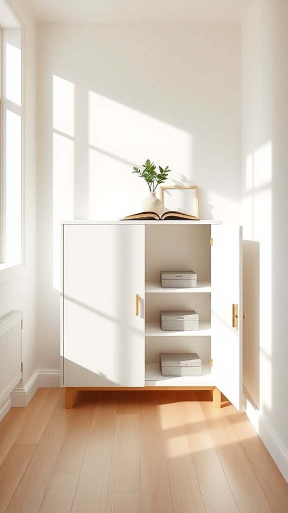 sleek functional minimalist cupboards