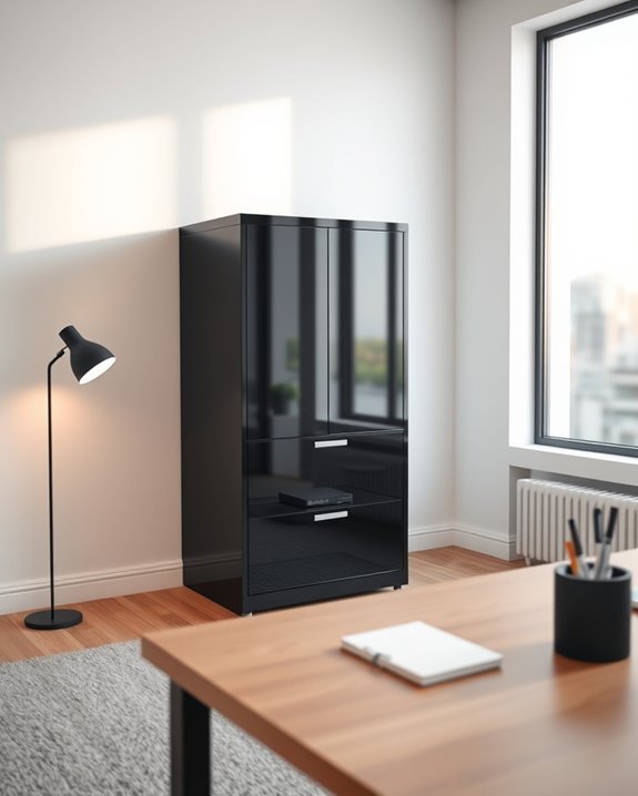 sleek functional office organization
