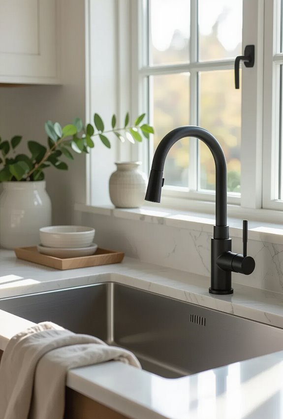 sleek functional sink faucet pairing