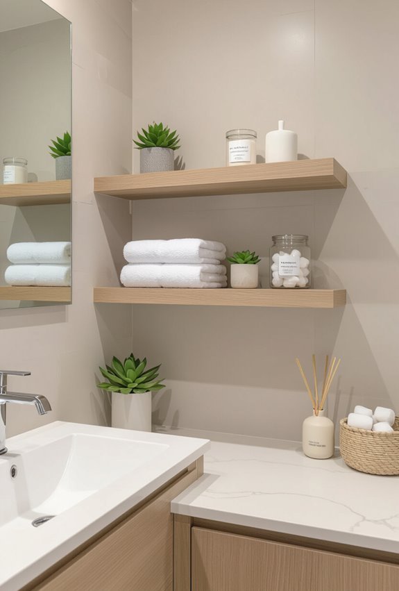 sleek gravity defying storage shelves