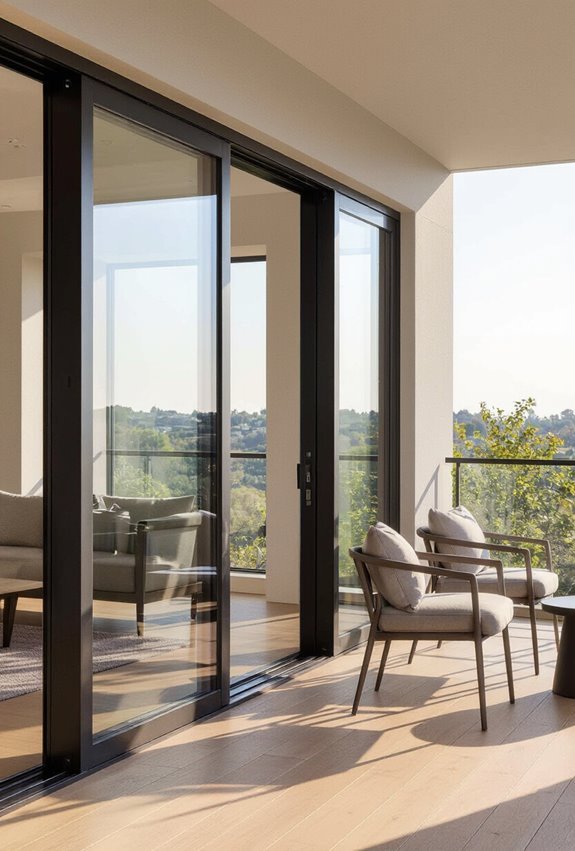sleek insulated low maintenance aluminum doors