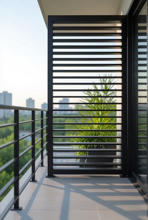 sleek low maintenance horizontal slats