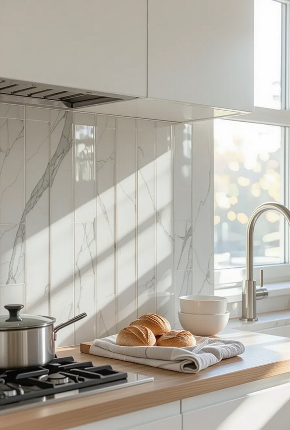 sleek luxurious marble tile strips