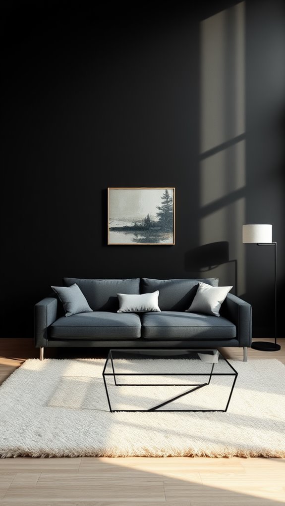 sleek minimalist black design