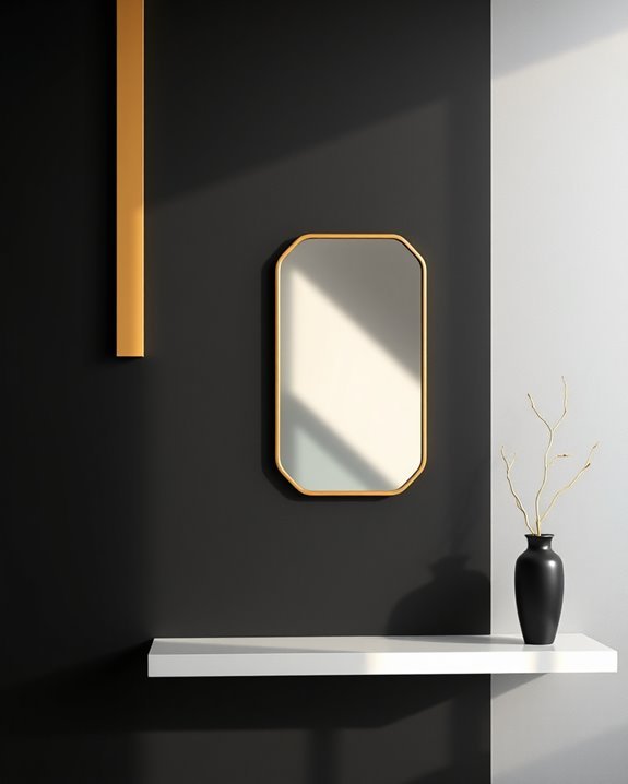 sleek minimalist black gold design
