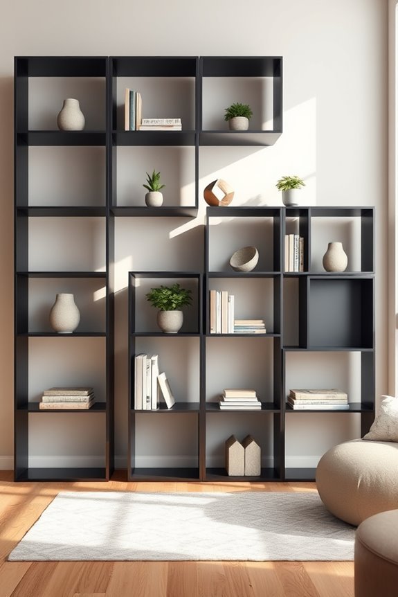 sleek minimalist black storage