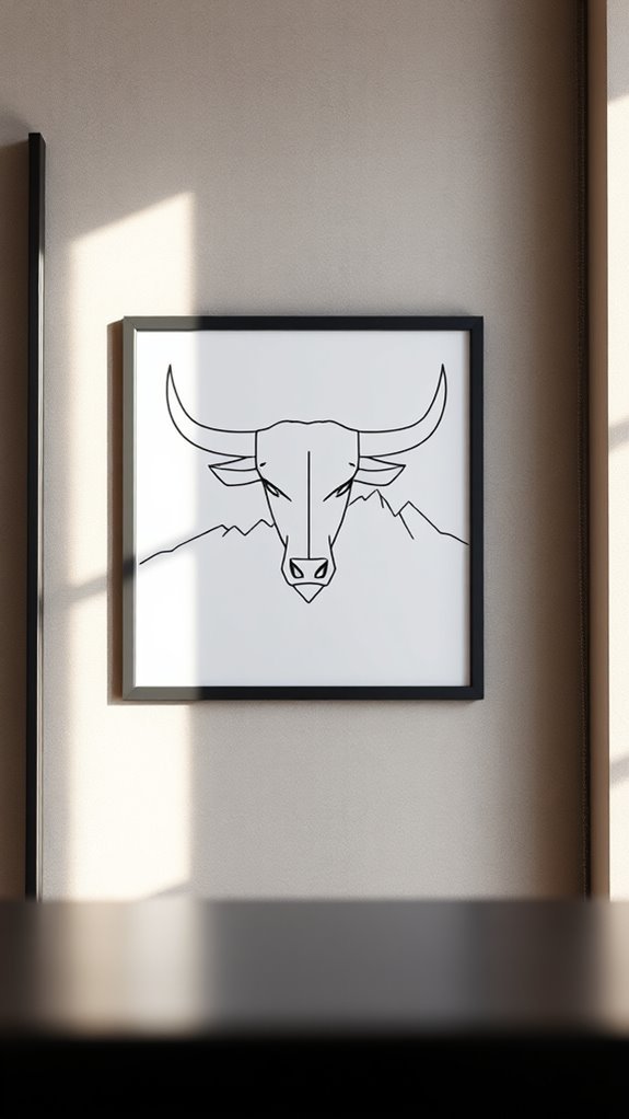 sleek minimalist line art