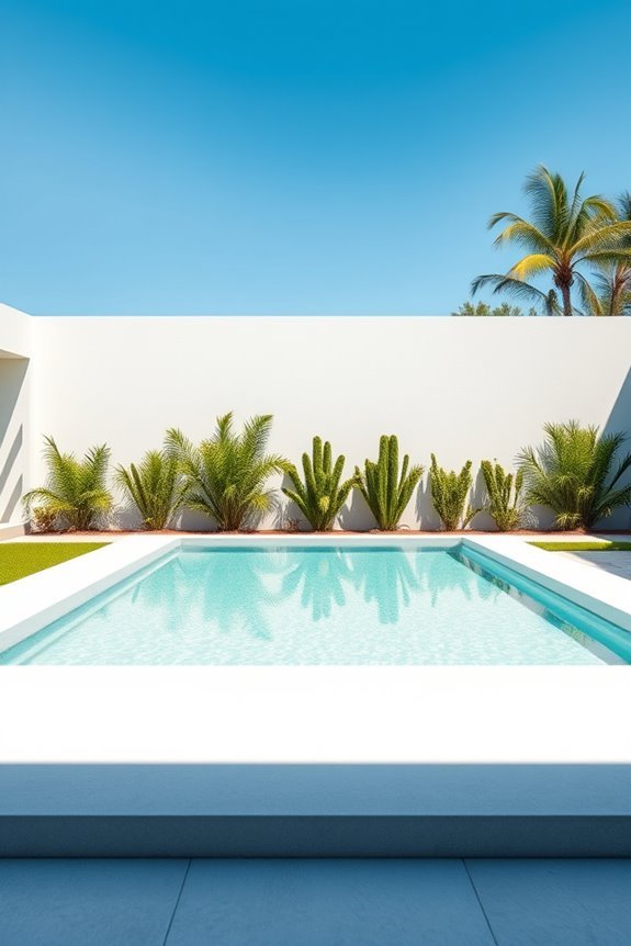 sleek minimalist rectangular pool