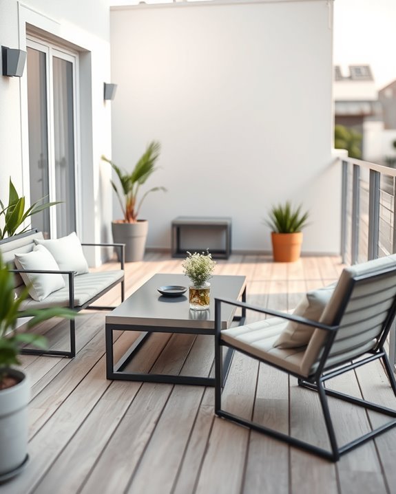 sleek minimalist steel furniture