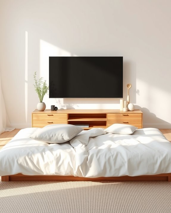 sleek minimalist tv stand