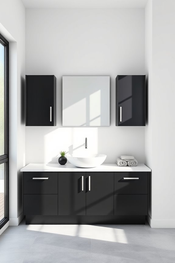 sleek modern bathroom design