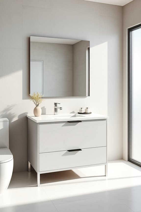 sleek modern bathroom design