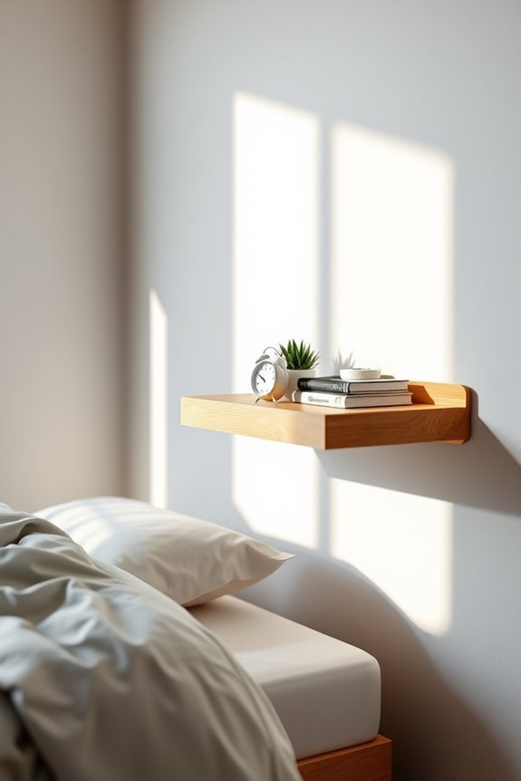sleek modern bedside storage