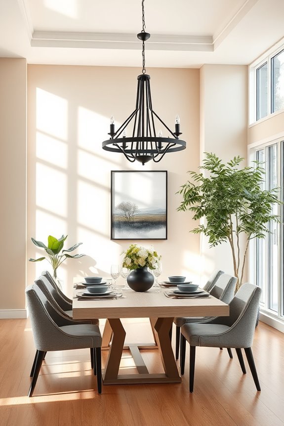 sleek modern black chandeliers