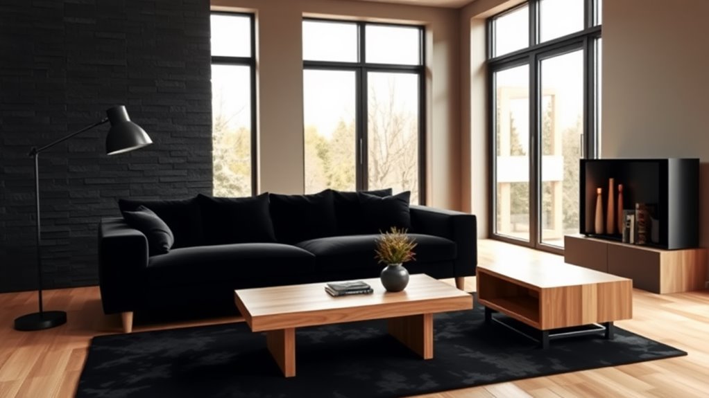 30 Black and Oak Living Room Ideas for a Sleek, Modern Look