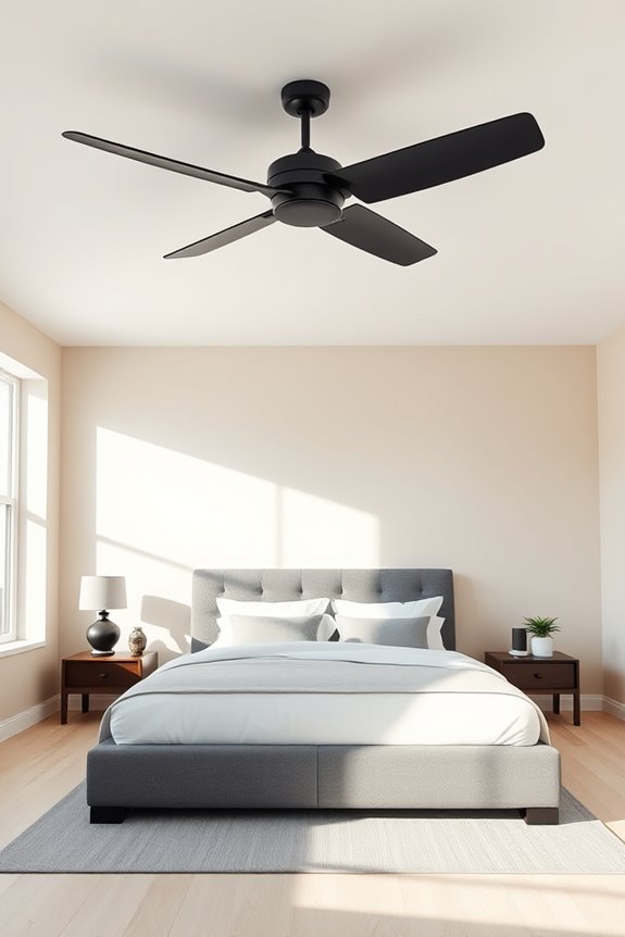 sleek modern ceiling fan