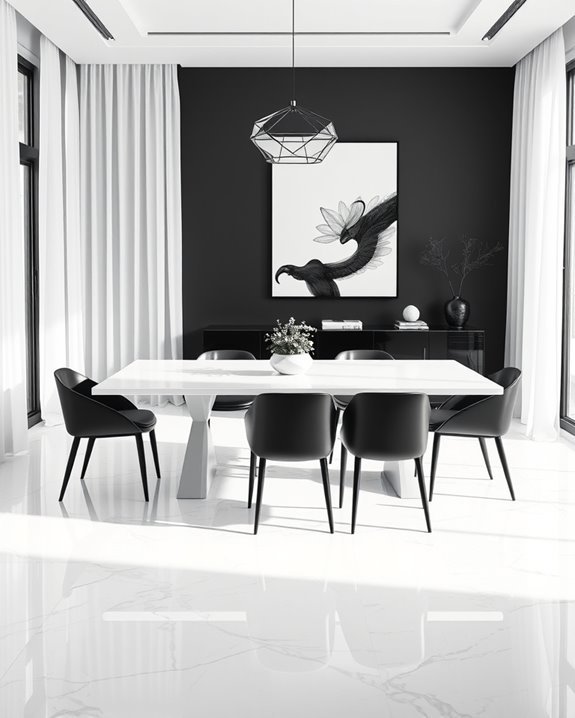 sleek modern dining transformation