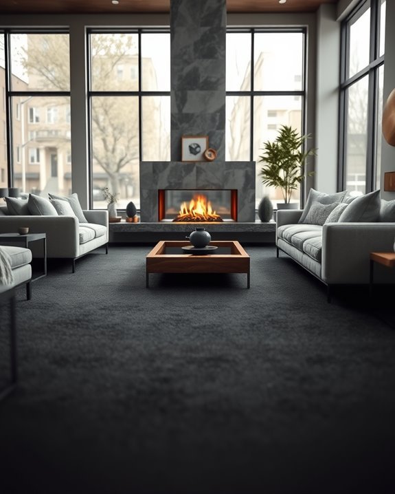 sleek modern fireplace designs