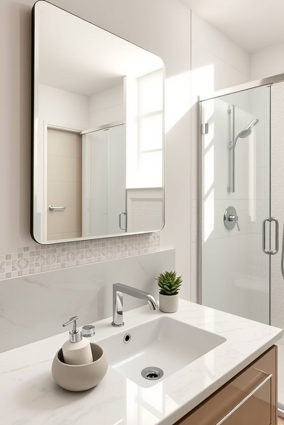 sleek modern minimalist mirrors